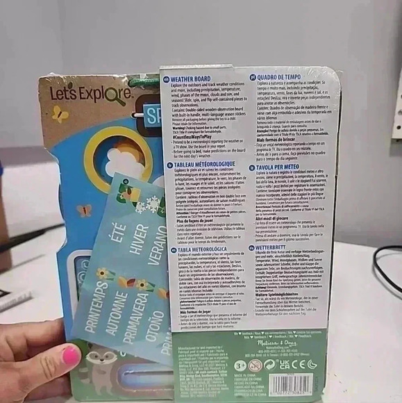 Melissa & Doug Let’s Explore WEATHER BOARD Double-Sided New and Sealed - Picture 2 of 3